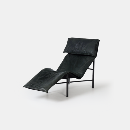 Chaise Longue SKYE by T. Bjorklund For Ikea, 1980s - Green Leather