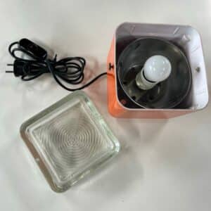Italian Table Lamp by Lamperti Robbiate, 1970s, Orange