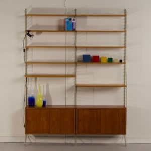 Wall system by Kajsa &#038; Nils Strinning for String Design AB &#8211; 1960s
