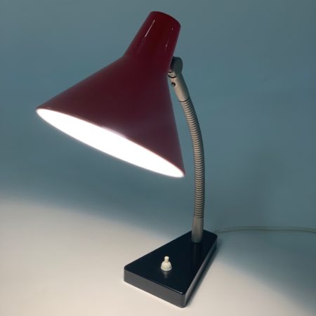 Red Hala Desk Lamp Model 11, 1960s