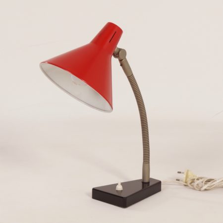 Red Hala Desk Lamp Model 11, 1960s