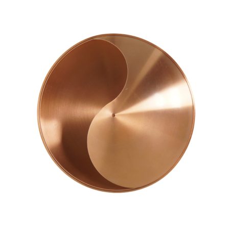 Copper Colored Yin Yang Wall Lamp by Hermian Sneyders de Vogel for Raak, 1970s