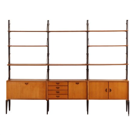 Teak Wall Unit by Louis van Teeffelen for Wébé, 1960s