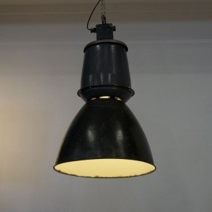 Lot of Enameled Factory Lamps by EFC, 1950s