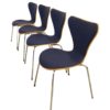 Arne Jacobsen Ant Chairs for Fritz Hansen, Yellow Lacquered and Three legged – 1952