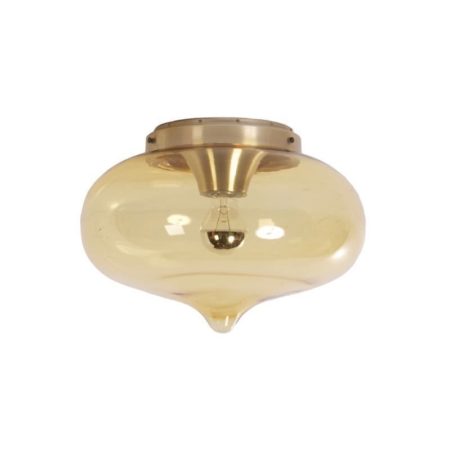 Dijkstra Ceiling Lamp ‘Drop’ | 35cm Yellow glass