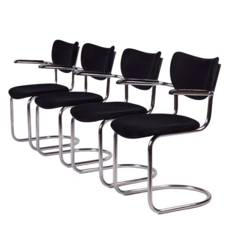 De Wit Cantilever Chairs Model 3011