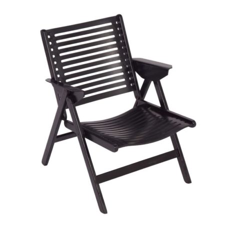 Black Rex Folding Chair by Nico Kralj