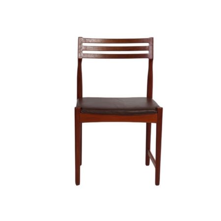 Bovenkamp Dining Chair by Severin Hansen | Dark Brown Leather, 1960s