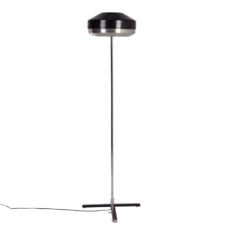 Black and Chrome Floor Lamp by Hagoort Lamps, 1960s