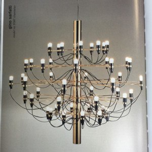 Chandelier 2097/50 by Gino Sarfatti for Flos, 1980s