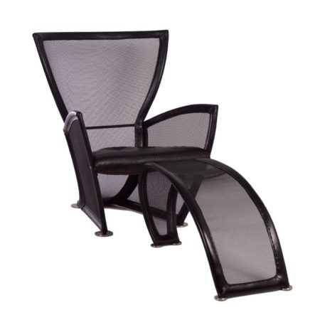 Eighties Lounge chair with Ottoman 'Privè' by Paolo Nava for Arflex