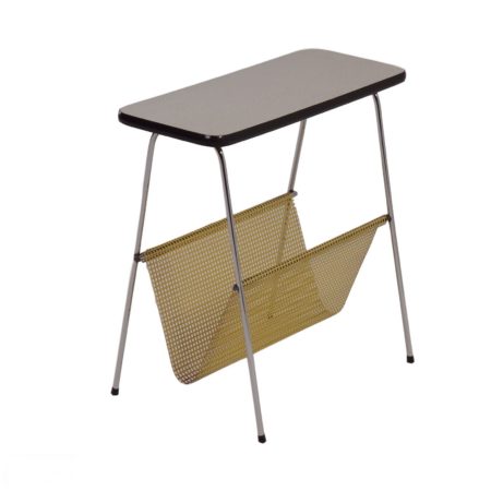 Pilastro Style Side Table with and Magazine Rack, 1960s