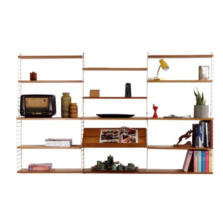 Pine Wall Unit By Nisse Strinning for String Design AB, '60s