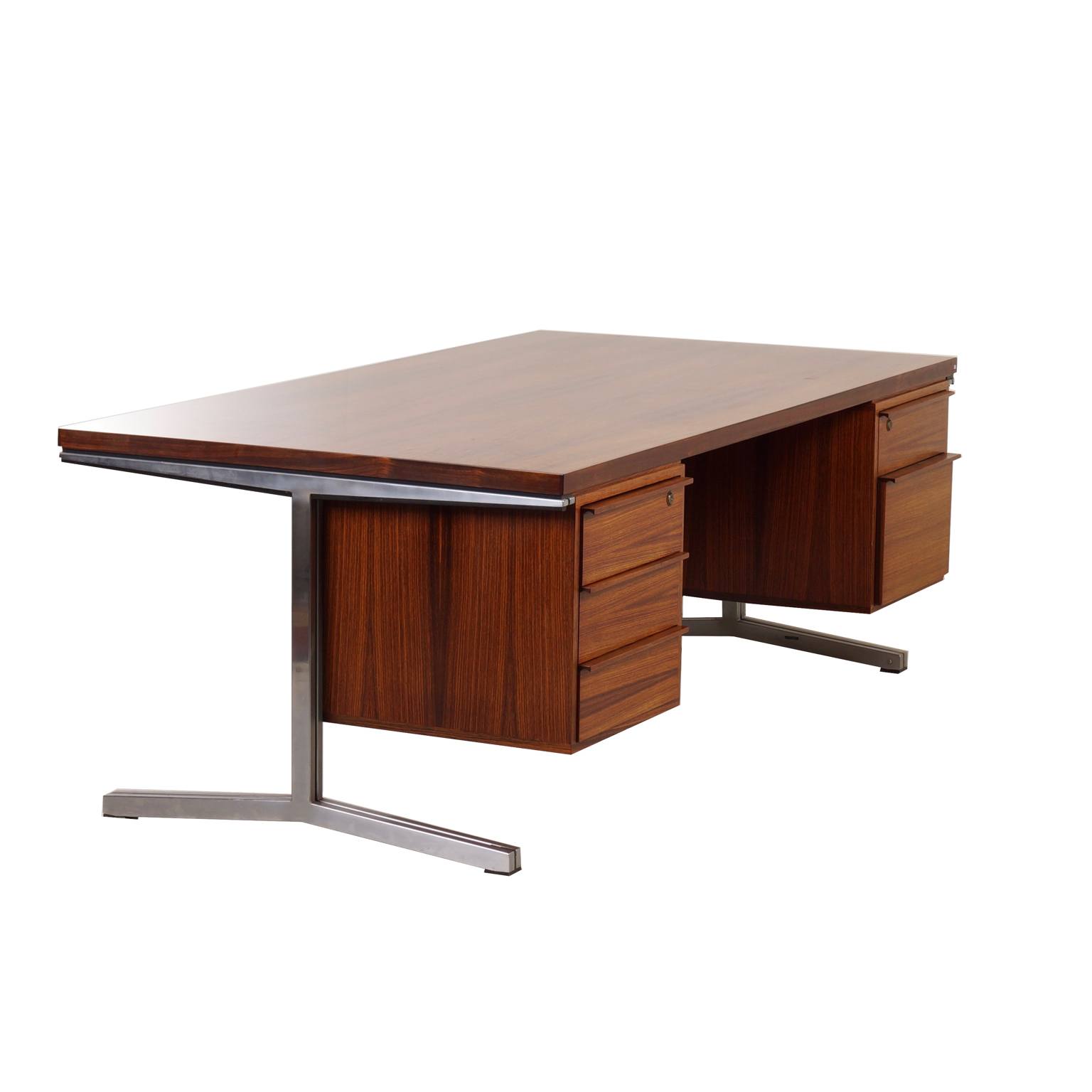 Vintage Rosewood Executive Desk by Theo Tempelman for AP Originals