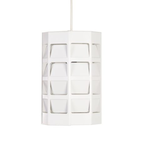 White Octagonal Pendant by Poul Gernes for Louis Poulsen ca. 1950