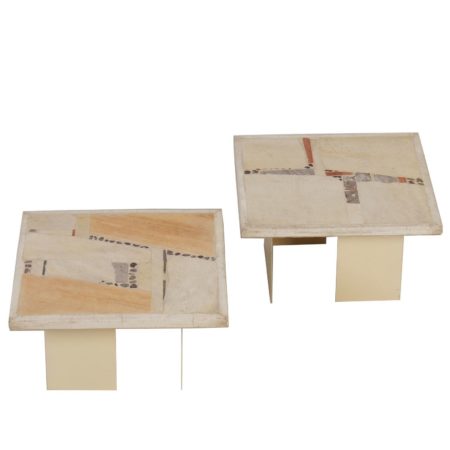 Off-White Paul Kingma coffee table's - Set of Two, 1982