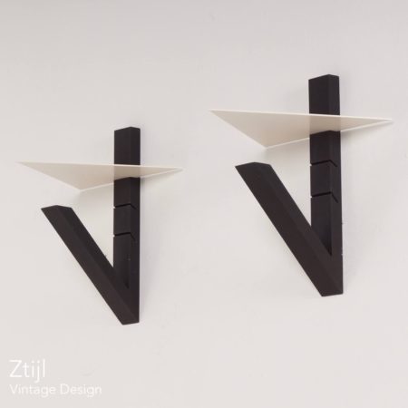 NX174 Wall Lamp by Philips, 1960s | Plastic shade On Wenge Wall Arms