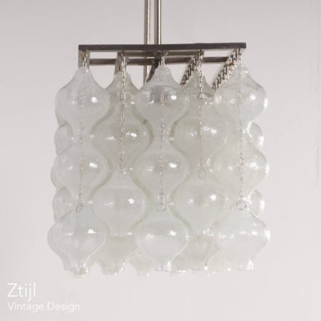 Unique Kalmar Tulipan Pendant Lamp with 162 Glass Elements, Austria 1960s