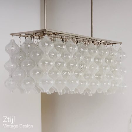 Unique Kalmar Tulipan Pendant Lamp with 162 Glass Elements, Austria 1960s