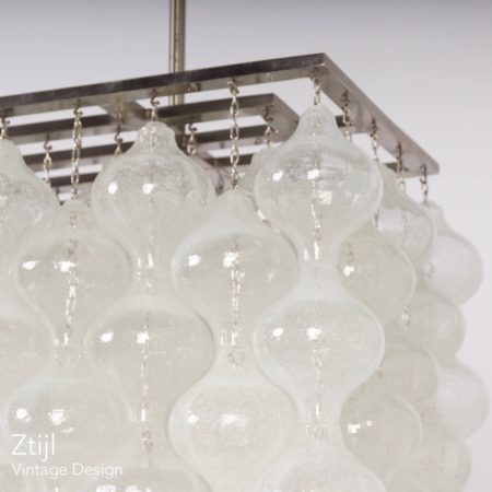 Unique Kalmar Tulipan Pendant Lamp with 162 Glass Elements, Austria 1960s