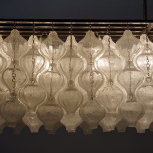 Tulipan Pendant Lamp with 162 Glass Elements, Austria 1960s | Unique Object