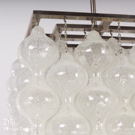 Unique Kalmar Tulipan Pendant Lamp with 162 Glass Elements, Austria 1960s