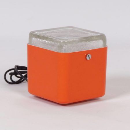 Orange Cube Lamp by Lamperti Robbiate, Italy 1970s