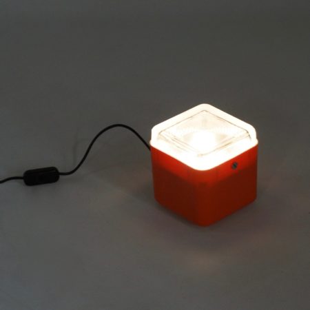 Orange Cube Lamp by Lamperti Robbiate, Italy 1970s