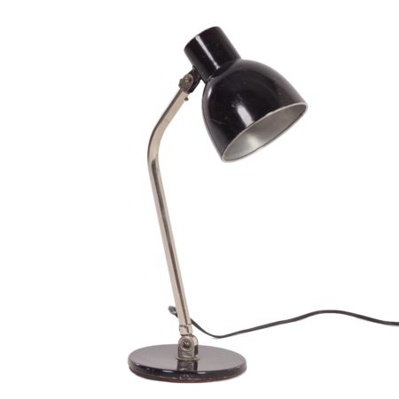 Hala Desk Lamp Model 98 by H. BUSQUET, 1950s – black metal