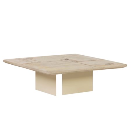 Paul Kingma Coffee Table, 1980s – white, square, 100 cm