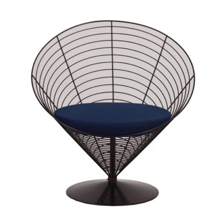 Wire Cone Chair by Verner Panton for Fritz Hansen, 1988 - Blue