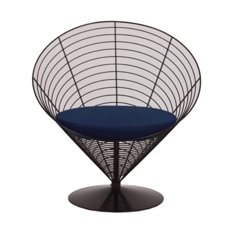 Wire Cone Chair by Verner Panton for Fritz Hansen, 1988 – Blue