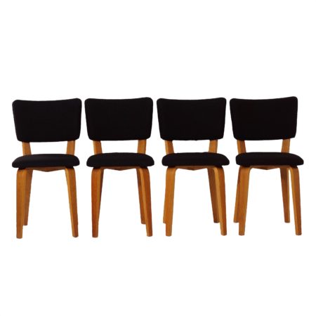 Birch Dining Chairs by Cor ALONS for Den Boer Gouda, 1948 – set of four