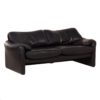 Maralunga Easy Chair by Vico Magistretti for Cassina, 1970s – Black Leather