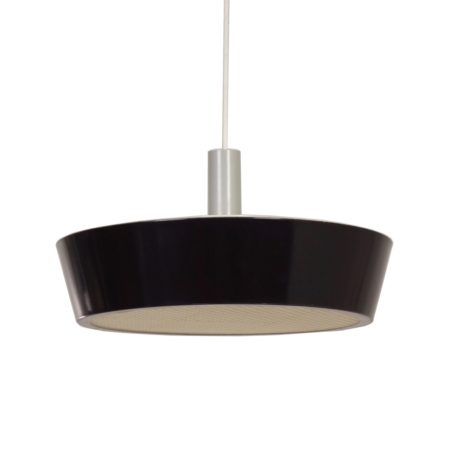 Large Black Hiemstra Evolux hanging Lamp, 1960s