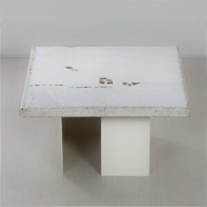 Small White Marble Coffee Table by Paul Kingma, 1980s