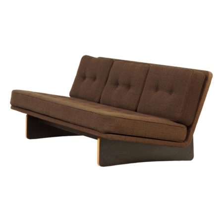 671 Sofa by Kho Liang le for Artifort, 1960s | Three Seater with Brown Ploeg Fabric