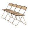 Plia Folding Chairs by Giancarlo Piretti for Castelli, 1960s – Set of 4 with Webbing Seat