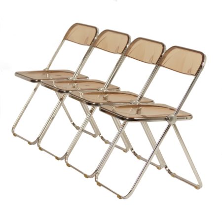 Plia folding Chairs by Giancarlo Piretti for Castelli, 1960s - Set of 4