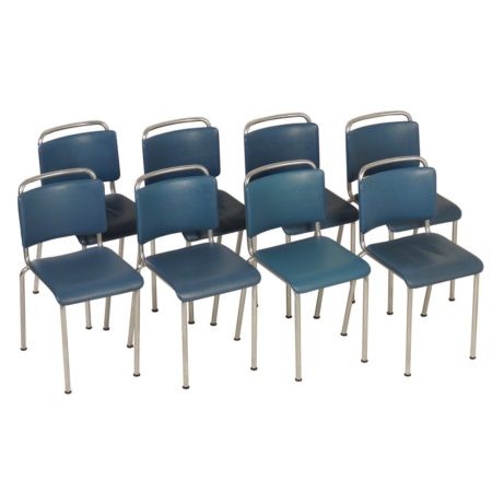 Gispen 106 Chairs by W.H. Gispen, 1960s | Set of Eight