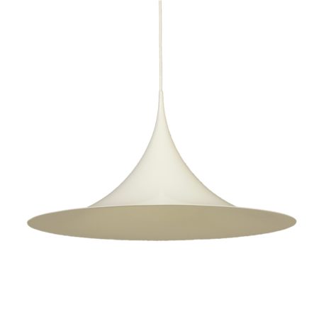 White Semi Pendant by Bonderup and Thorup for Fog & Morup, 1960s – 70 cm