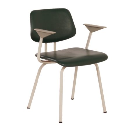 Green Industrial Chair with Armrest for Ahrend de Circel, 1960s