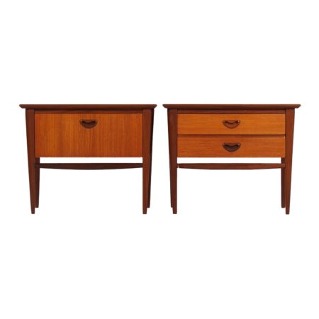 Louis van Teeffelen Nightstands in Teak by Wébé, 1960s