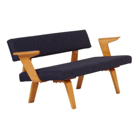 Blue Sofa by Cor ALONS for Den Boer Gouda, 1948 - New Upholstery