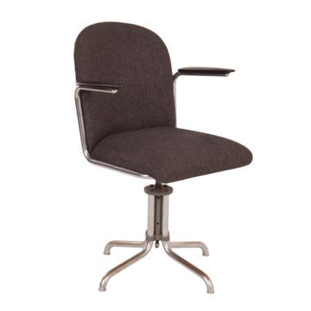 Grey Gispen  356 Desk Chair by W.H. Gispen, 1930s