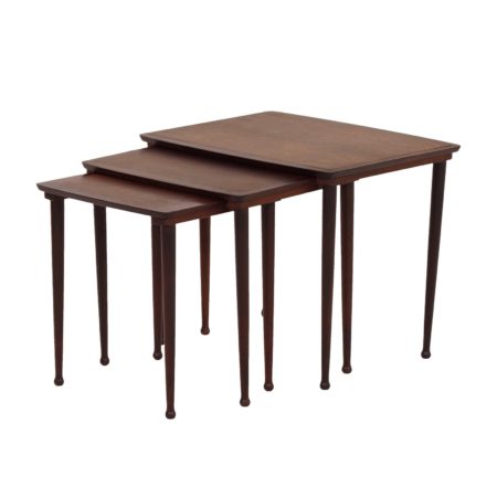 Danish Side Tables by Møbelintarsia, 1950s - set of 3 in Rosewood