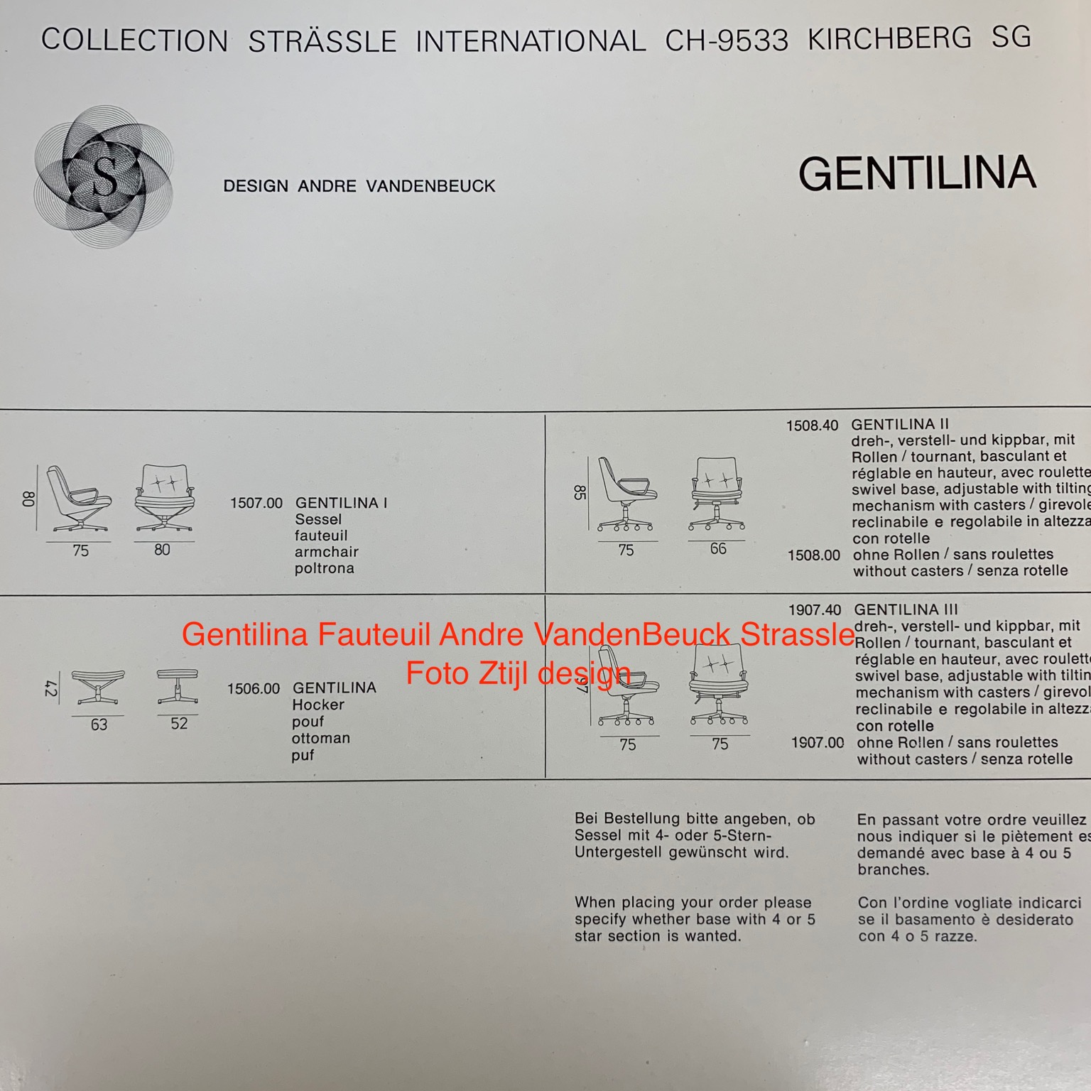 Gentilina Arm Chair by Andre Vandenbeuck for Strässle, 1960s