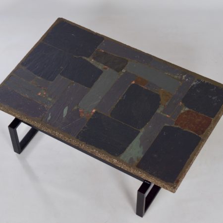 Brutalist Coffee Table with Mosaic by Paul Kingma, 1970s