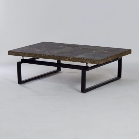 Brutalist Coffee Table with Mosaic by Paul Kingma, 1970s